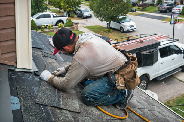 Professional Flat Roof Repair technician working in Lamoure, ND